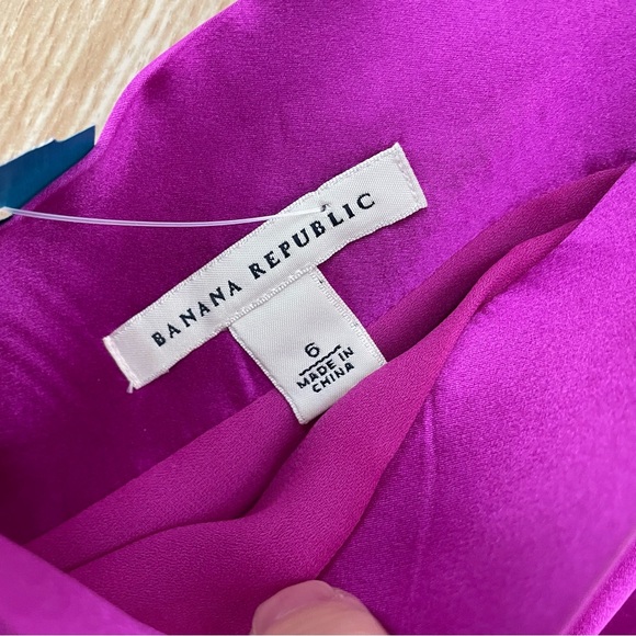 Banana Republic purple silk dress size 6 - Picture 3 of 5